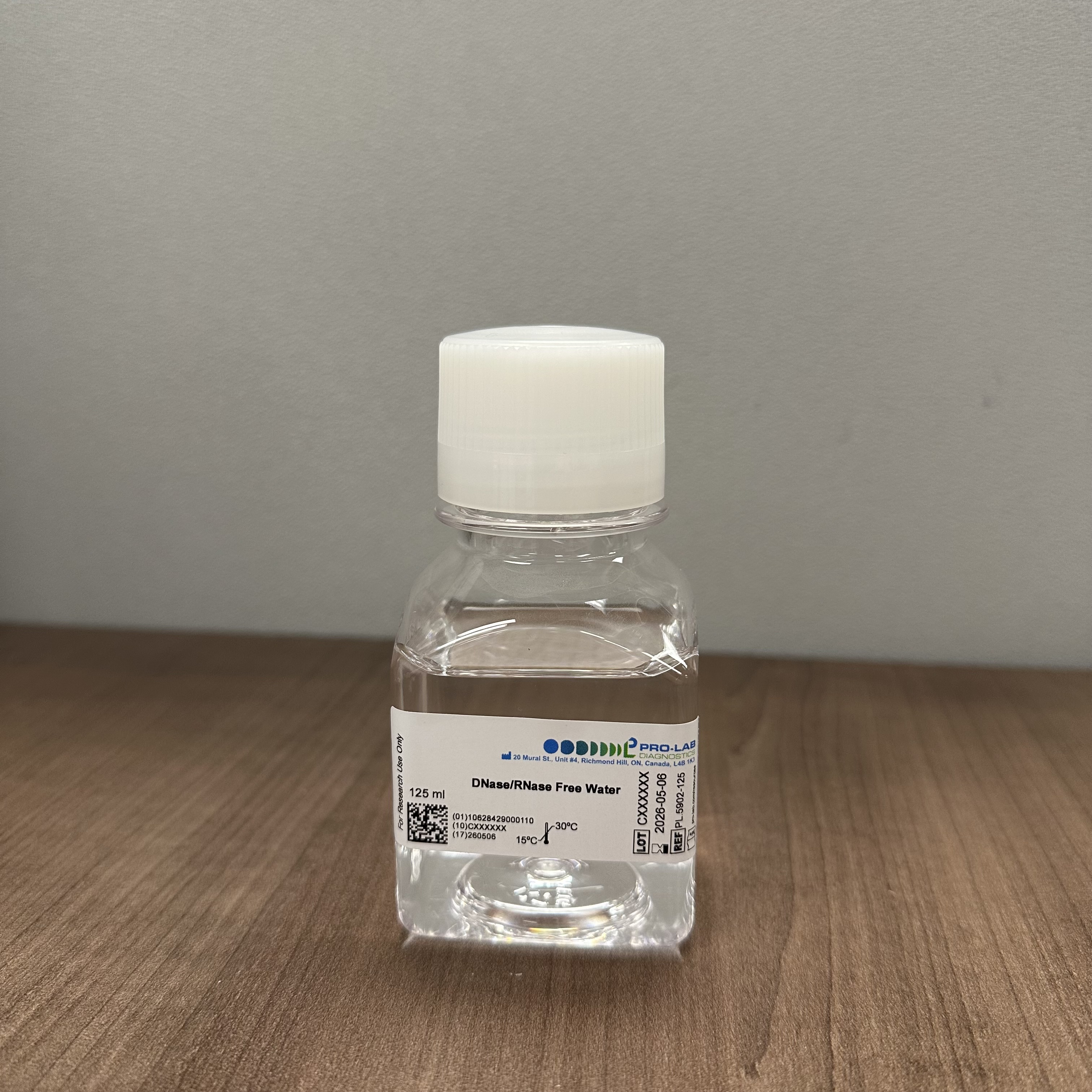 Pro-Lab DNase/RNase Free Water PL.5901 / PL.5902 — DEPC-free, per-lot release tested
